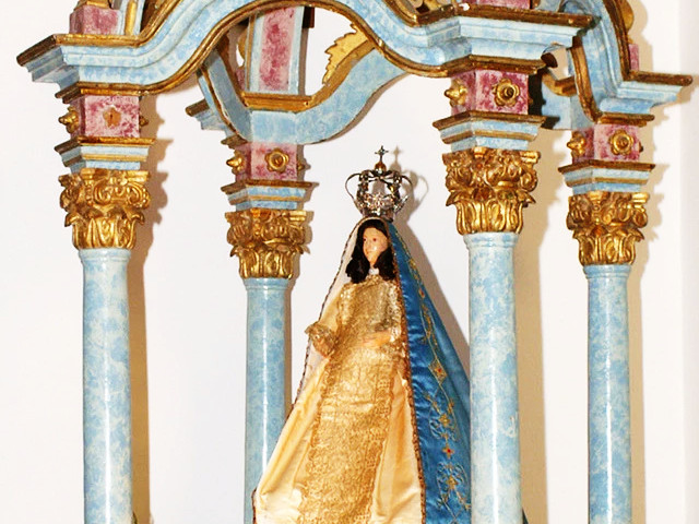Nossa Senhora da Conceição, cuja imagem teria acompanho Vasco da Gama em sua viagem à Índia, Ferreira do Alentejo (Distrito de Beja), no Baixo Alentejo &copy; Internet, ilustração