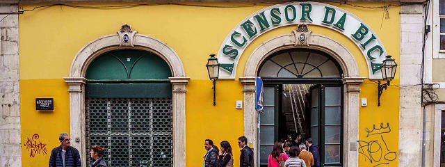 Elevador da Bica, Bairro da Bica, Freguesia da Misericórdia, Lisboa &copy; Internet , ilustração