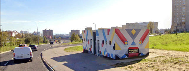 Feira do Relógio, Avenida Santo Condestável, Freguesia de Marvila, Lisboa &copy; Google Earth Pro
