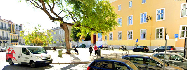 Vista do Largo da Academia de Belas Artes, Freguesia da Misericórdia, Lisboa &copy; Google Earth Pro