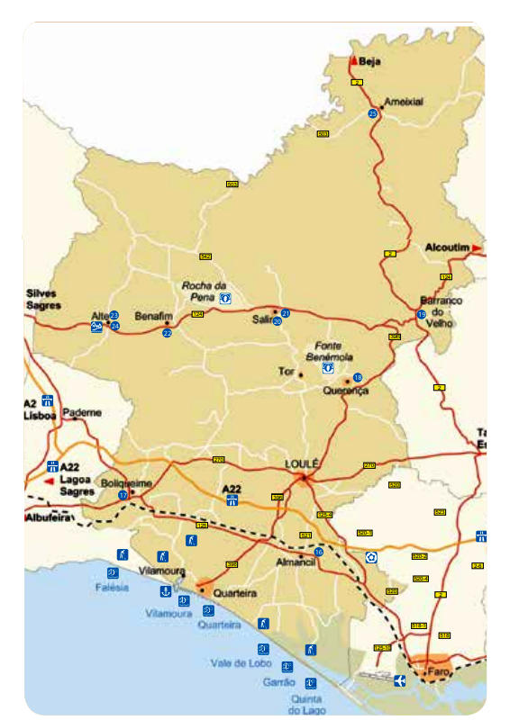 Mapa de Loulé &copy; CM de Loulé, ilustração