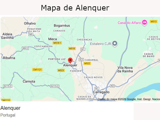 Mapa de Alenquer &copy GEP