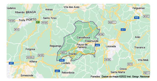 Mapas De Pa os De Ferreira Vinho Verde Ave DOC Distrito Do Porto Douro 