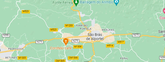 Localização de São Brás de Alportel, Distrito de Faro (Algarve) &copy; Google